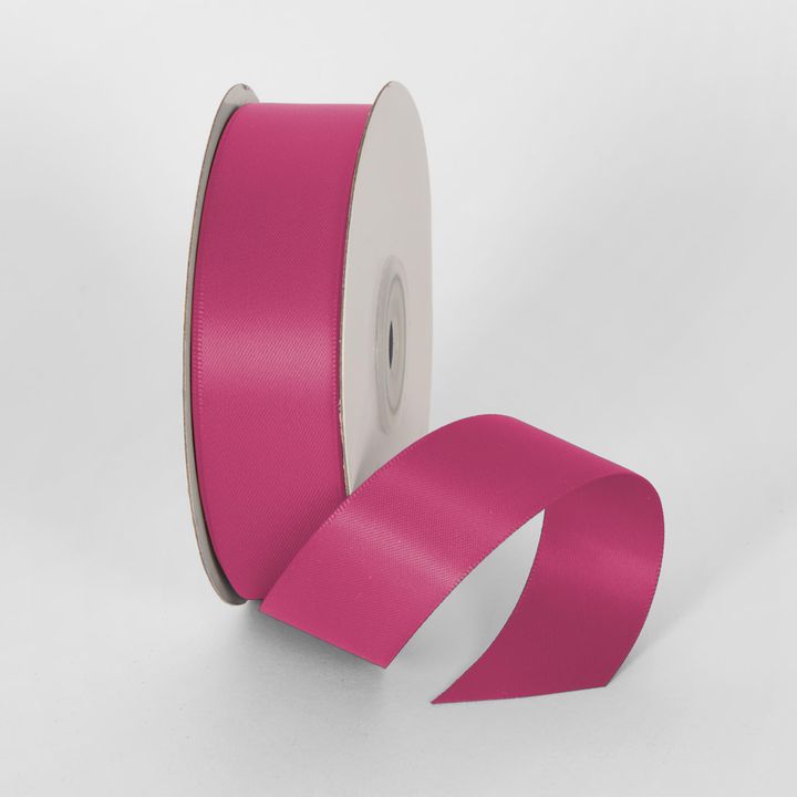 Fuchsia Double Sided Satin Ribbon 25mm 100yards - P233