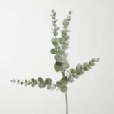 Flocked Eucalyptus Spray 74CM Grey