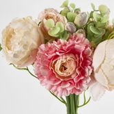 32cm Pink & Cream Marigold Peony Bouquet