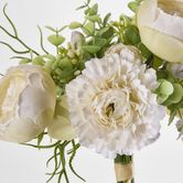 32cm White Marigold Peony Bouquet