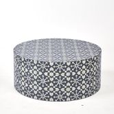 Adina Bone Inlay Round Coffee Table Grey/White