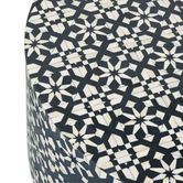 Adina Bone Inlay Round Coffee Table Grey/White