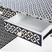 Stella Bone Inlay Chest of 5 Drawers Black/White