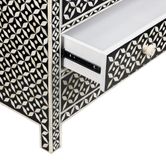 Stella Bone Inlay Chest of 5 Drawers Black/White