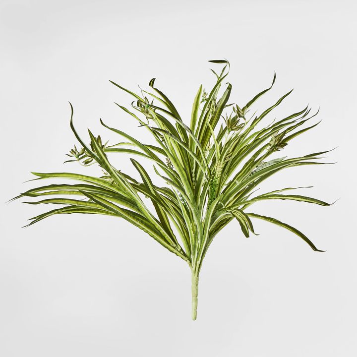 Green White Spider Plant with 79 Leaves Real Touch