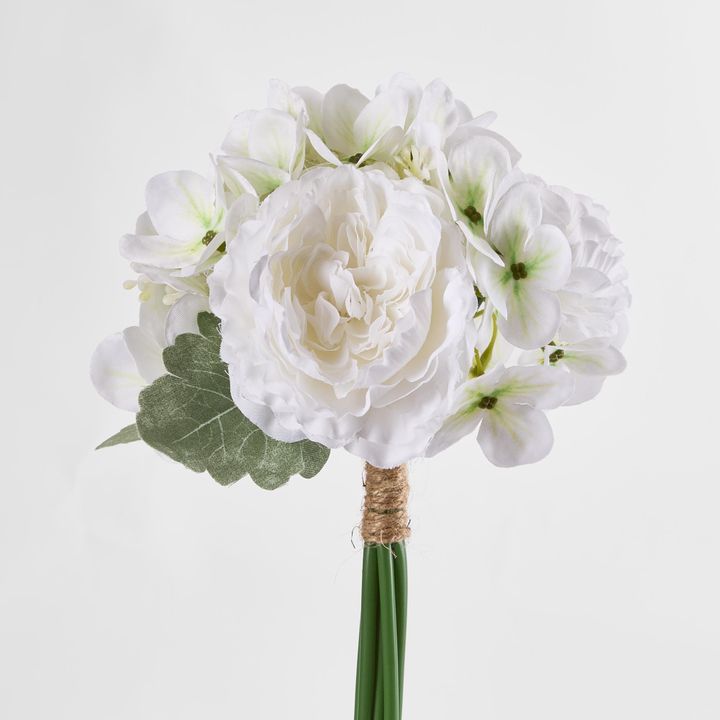 White Cream Ranunculus Hydrangea Bouquet