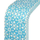 Adina Bone Inlay Console Table Aqua/White