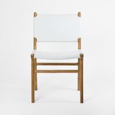 Marvin Dining Chair White Leather at The Back