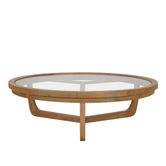 Iris Round Tri-Leg Coffee Table With Glass Top 100Cm