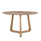 Sofia Round Natural Oak Dining Table 120Cm