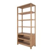 Amelia Reclaimed Oak Bookcase With 2 Glass Doors 230Cm High