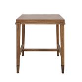 Clara Natural Oak Side Table With Brass Legs 50Cm