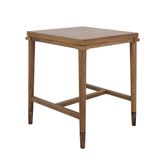 Clara Natural Oak Side Table With Brass Legs 50Cm