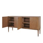 Clara Natural Oak Buffet With Brass Legs 160Cm