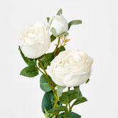 White Real Touch Rose Spray