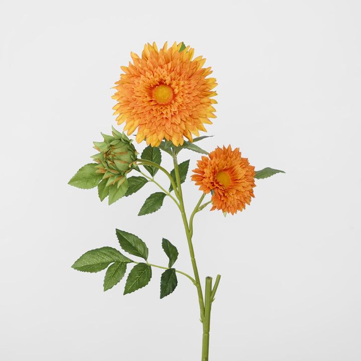 Sunflower Spray With 3 Flowers Orange