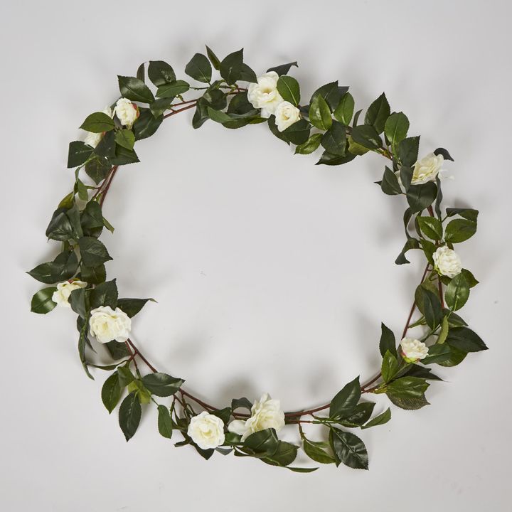 White Camellia Garland 6FT