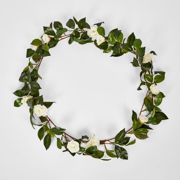 White Camellia Garland 6FT