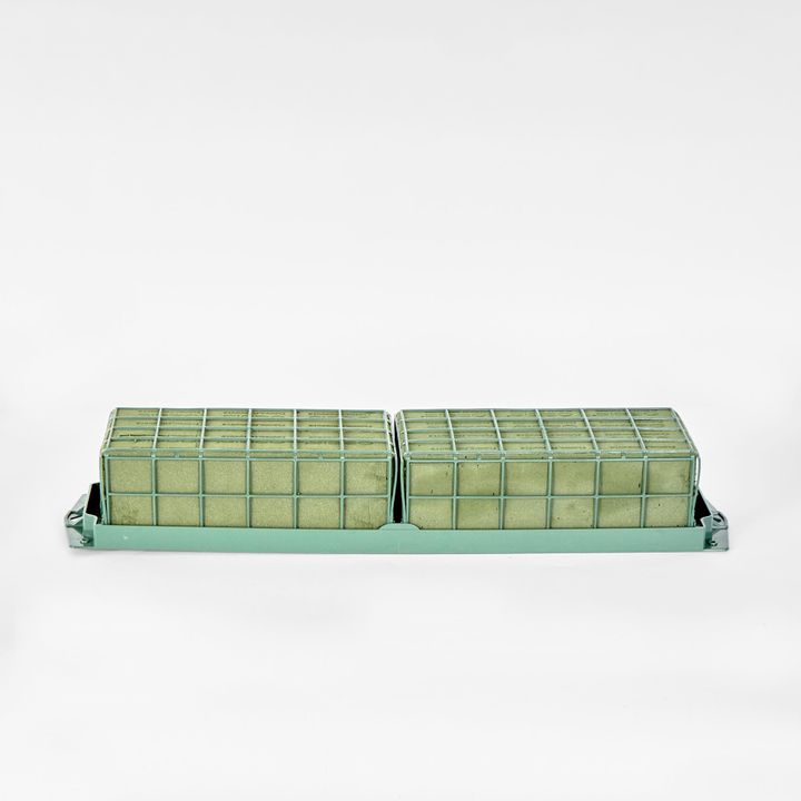 Double Brick Caged Oasis Floral Foam attached to plastic base