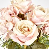 Light Pink Rose and Hydrangea Bush