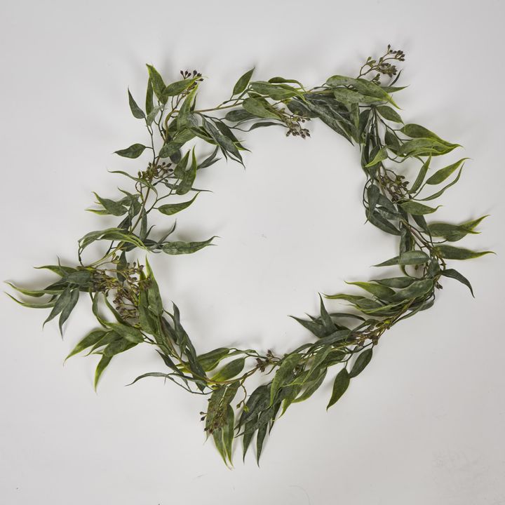 180cm Green Seeded Eucalyptus Garland