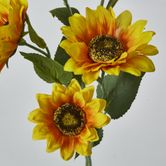 Yellow Sunflower Spray with 3 Flowers & buds