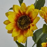 Yellow Sunflower Spray with 3 Flowers & buds