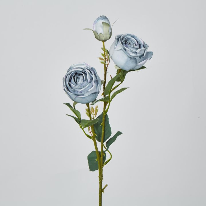 Light Blue Real Touch Rose Spray