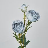 Light Blue Real Touch Rose Spray