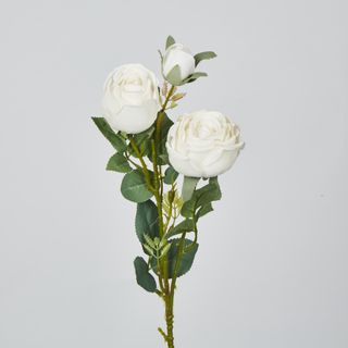 White Real Touch Rose Spray