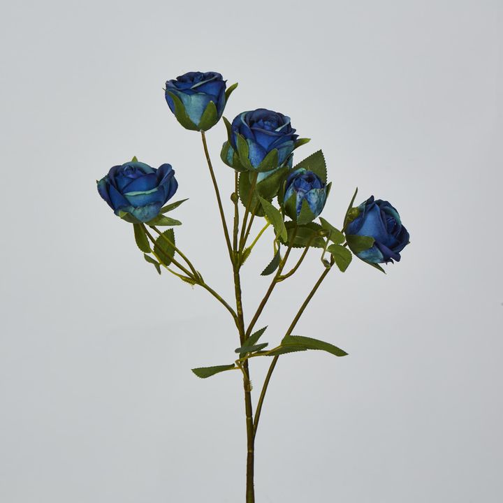 Blue RoseBud Spray x 7