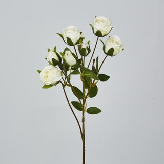 White RoseBud Spray x 7