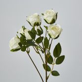 White RoseBud Spray x 7