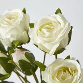 White RoseBud Spray x 7