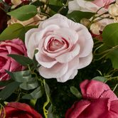 Flower Ball With Pink, Beige & Red Roses and green leaves