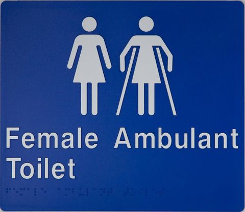 TIM THE SIGN MAN FFAT FEMALE & FEMALE AMBULANT TOILET SIGN