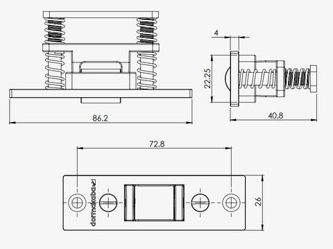 DORMAKABA RB111 ROLLER BOLT