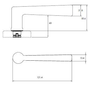 LOCKWOOD VELOCITY VSR0/28  MORTICE ROSE LEVER SET