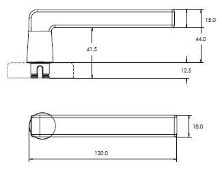 LOCKWOOD VELOCITY VSR0/29A MORTICE ROSE LEVER SET