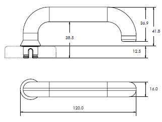 LOCKWOOD VELOCITY VSR0/37 MORTICE ROSE LEVER SET