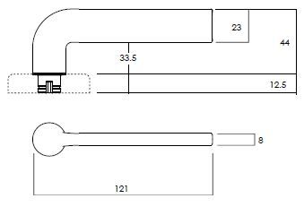 LOCKWOOD VELOCITY VSR0/L4 MORTICE ROSE LEVER SET