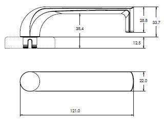 LOCKWOOD VELOCITY VSR1/L5 PASSAGE ROSE LEVER SET