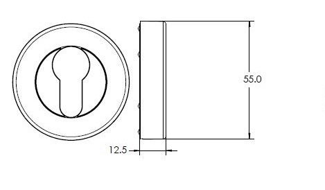 LOCKWOOD VELOCITY VSR5 EURO CYLINDER ESCUTCHEON