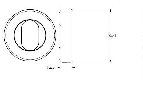 LOCKWOOD VELOCITY VSR6 OVAL CYLINDER ESCUTCHEON