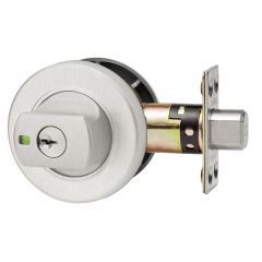 LOCKWOOD 005 ROUND ROSE DOUBLE CYLINDER DEADBOLT