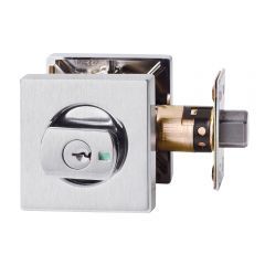 LOCKWOOD 005 SQUARE ROSE DOUBLE CYLINDER DEADBOLT