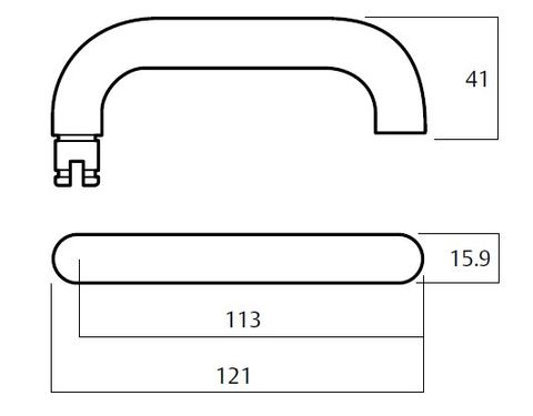 LOCKWOOD 1370/1371/70 ROSE LEVER SET