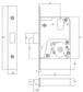 LOCKWOOD 3774 PASSAGE LATCH 60MM BACKSET