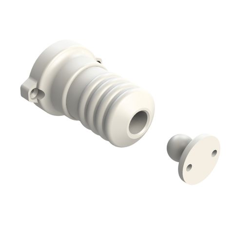 EMRO CUSHION CATCH WHITE WITH SCREWS