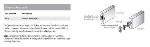 LOCKWOOD SYMMETRY 7579 REBATE KIT